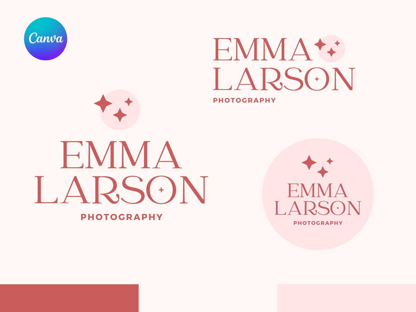 Editable logo design canva template diy logo photography etsy
