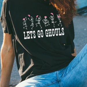 Let&#39;s Go Ghouls Halloween Cowgirl Women&#39;s T-Shirt, Halloween Shirt, Women&#39;s Halloween Shirt, Cowgirl Halloween Shirt