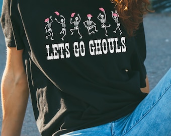 Let's Go Ghouls Halloween Cowgirl Women's T-Shirt, Halloween Shirt, Women's Halloween Shirt, Cowgirl Halloween Shirt