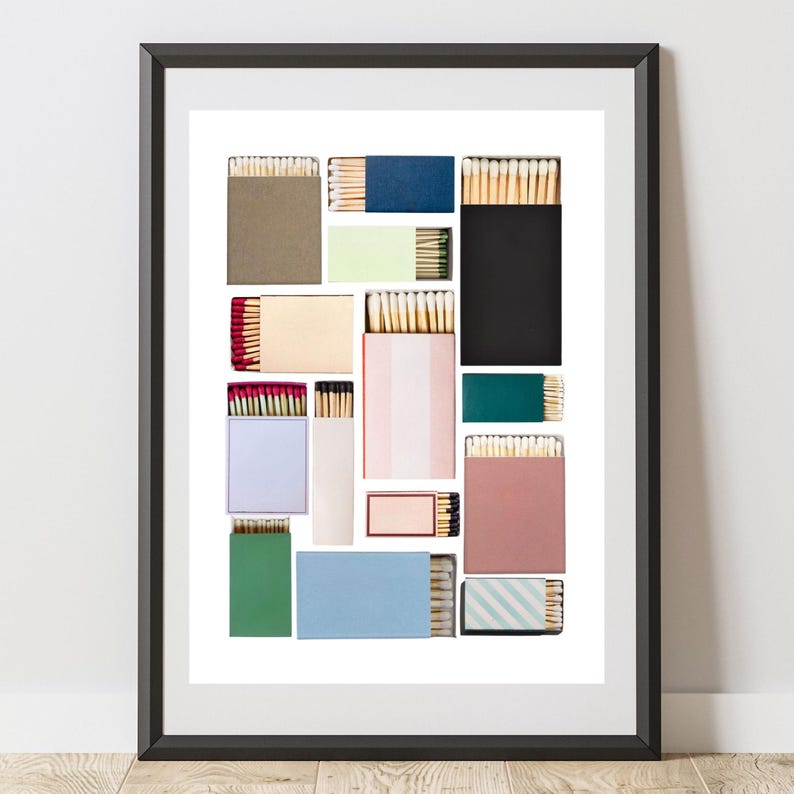 Blank Matchbox Print | Digital Matchbox Print | DIY Matchbox Collage ...