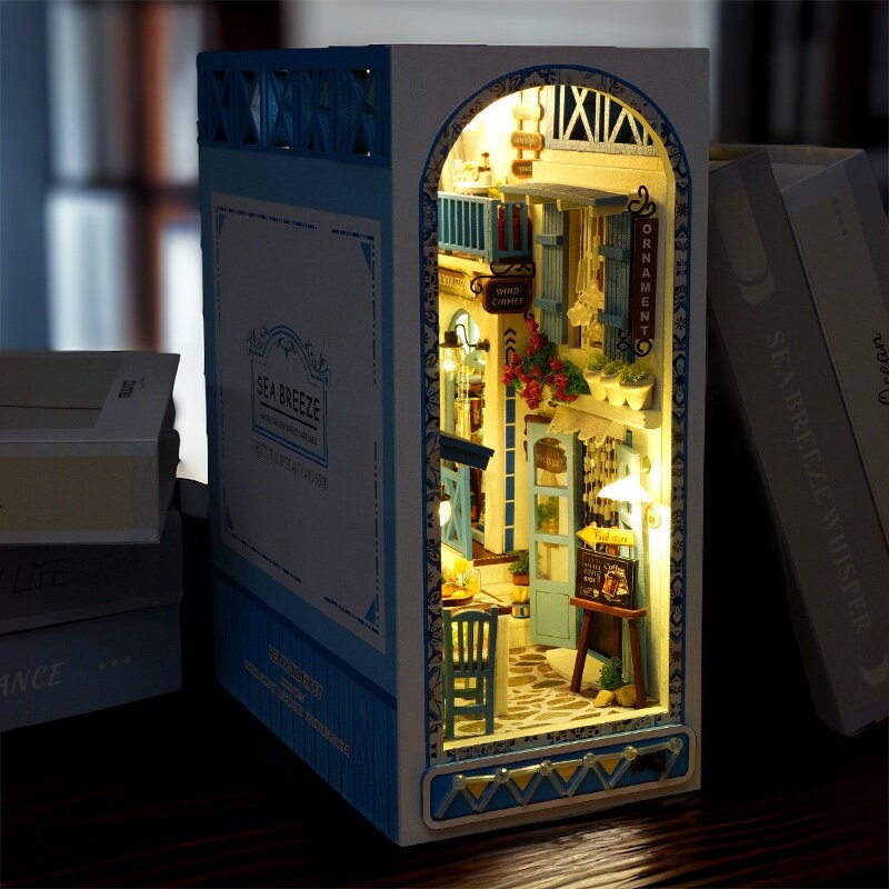 Build Your Own Nook Book Doll House DIY Kit Model Set/ Miniature Book