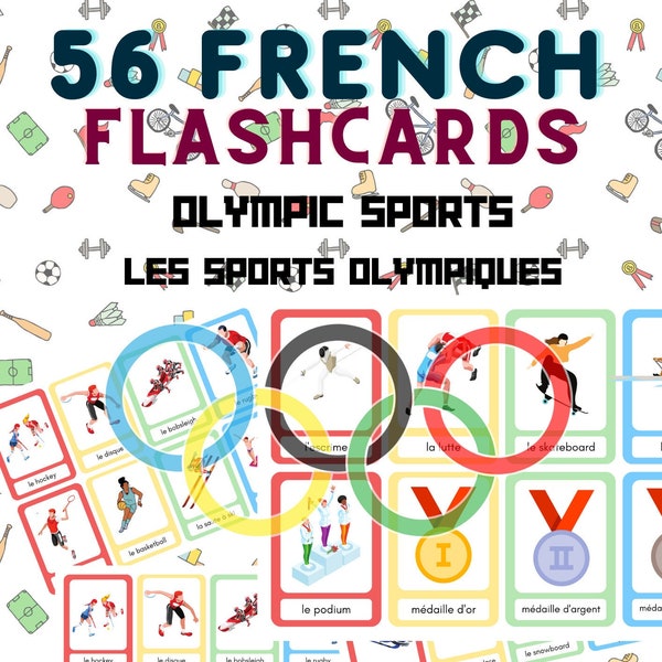 Flashcards de vocabulaire olympique français