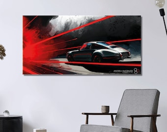 PORSCHE Speed Artwork by Andrea Invernizzi - Modern wall art - Automotive art - Car illustration - Illustrazione auto