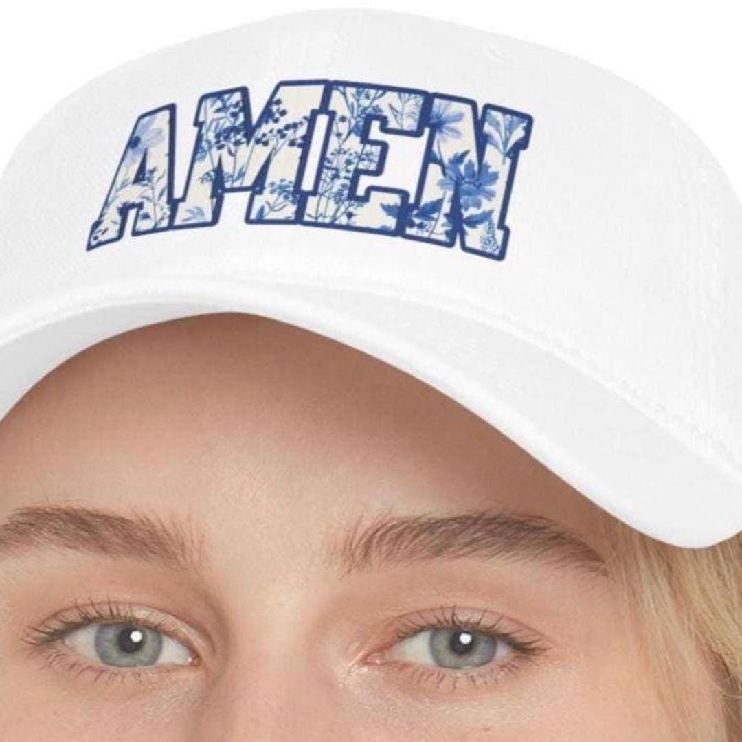 Floral Amen Baseball Cap - Christian Hat - Etsy display picture 1