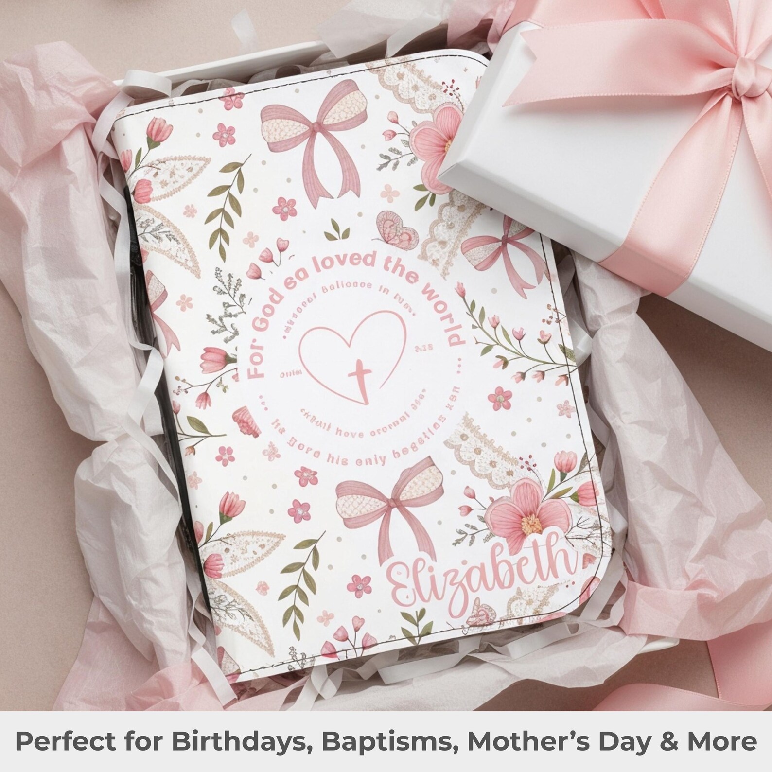 Personalized Floral Bible Cover, Christian Gift for Women - Etsy