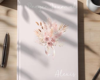 Personalisiertes Boho Gebetstagebuch für Frauen, Benutzerdefinierte Positive Affirmationen Christliches Geschenk, Religiöses Notizbuch, Glaube Andachtsgeschenk für Mädchen