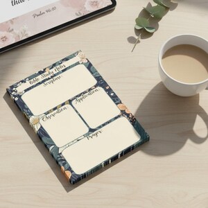 Floral Bible Study Notepad | Scripture Notes SOAP Journaling Christian Devotional Stationery Inspirational Gifts for Reflection and Prayer image 8