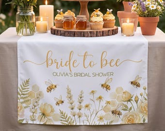 Runner da tavola per addio al nubilato "Bride to Bee" / Decorazioni per addio al nubilato a tema ape / Decorazioni per addio al nubilato a tema ape / Decorazioni per la tavola per feste a tema ape