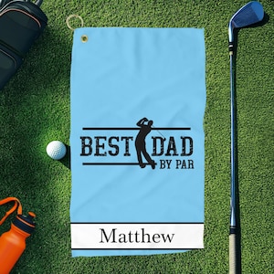 Custom Golf Towel for Dad Best By Par Father's Day Gift Idea