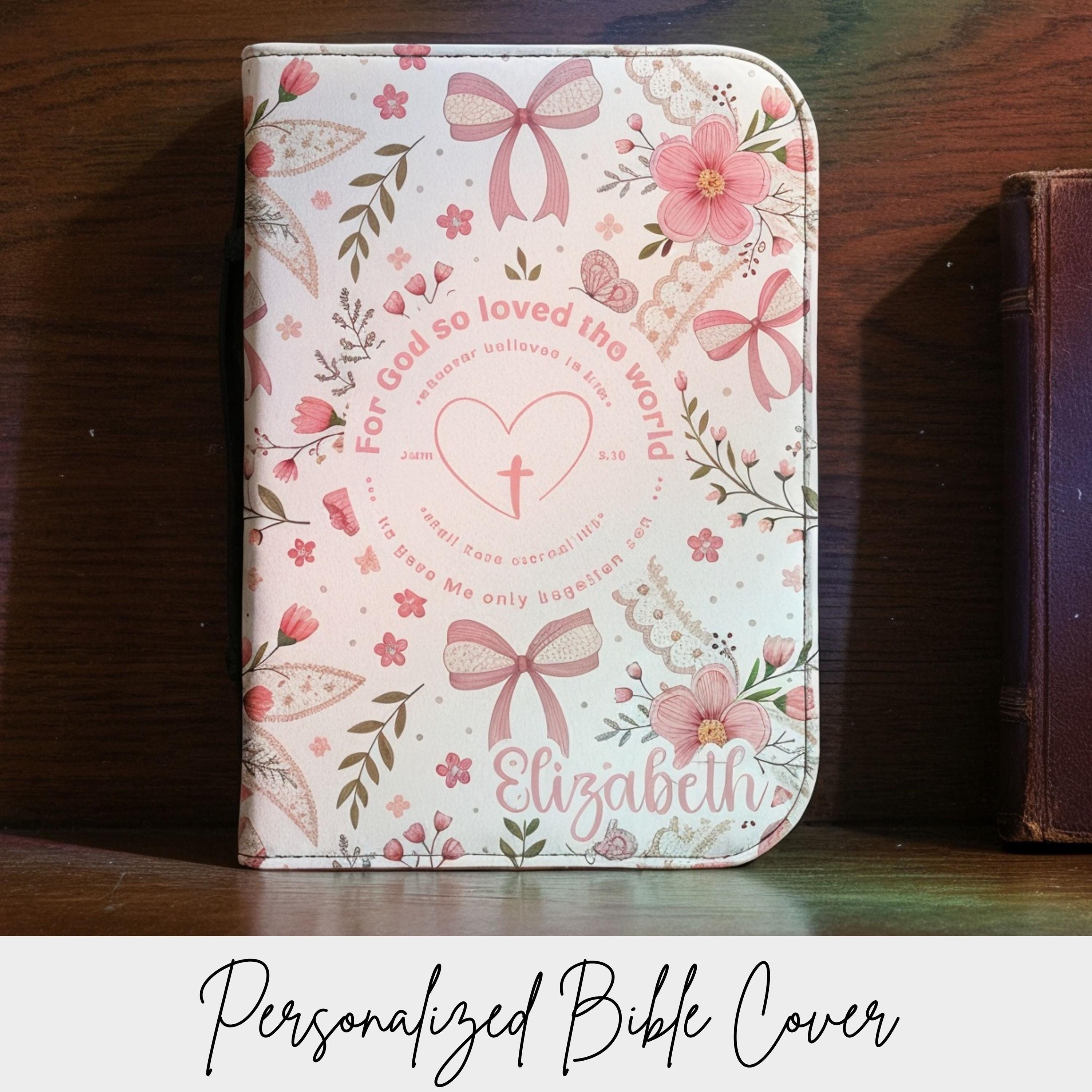 Personalized Floral Bible Cover, Christian Gift for Women - Etsy