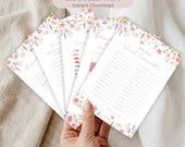Wildflower Bridal Shower Games Bundle | Love Is In Bloom Bridal Shower Games | 15 Printable Bridal Shower Activities | Bridal Shower Bingo
