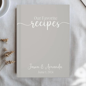 Personalized Recipe Journal for Newlyweds, Custom Cookbook for Family Recipes, Wedding Gift, Engagement Keepsake, Housewarming Gift