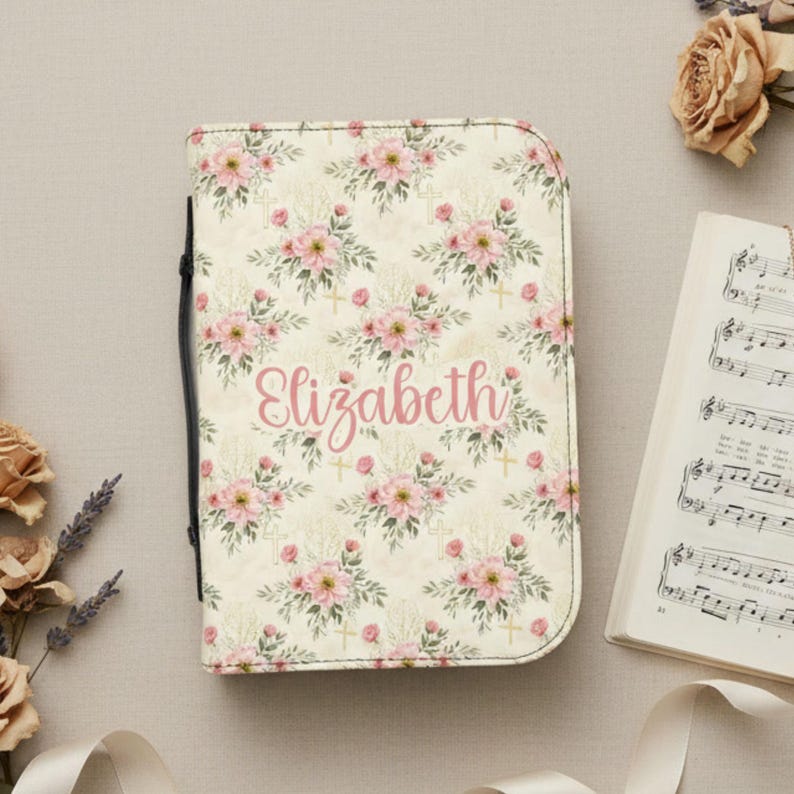 Personalized Floral Bible Cover | Christian Gift for Women | Custom ...