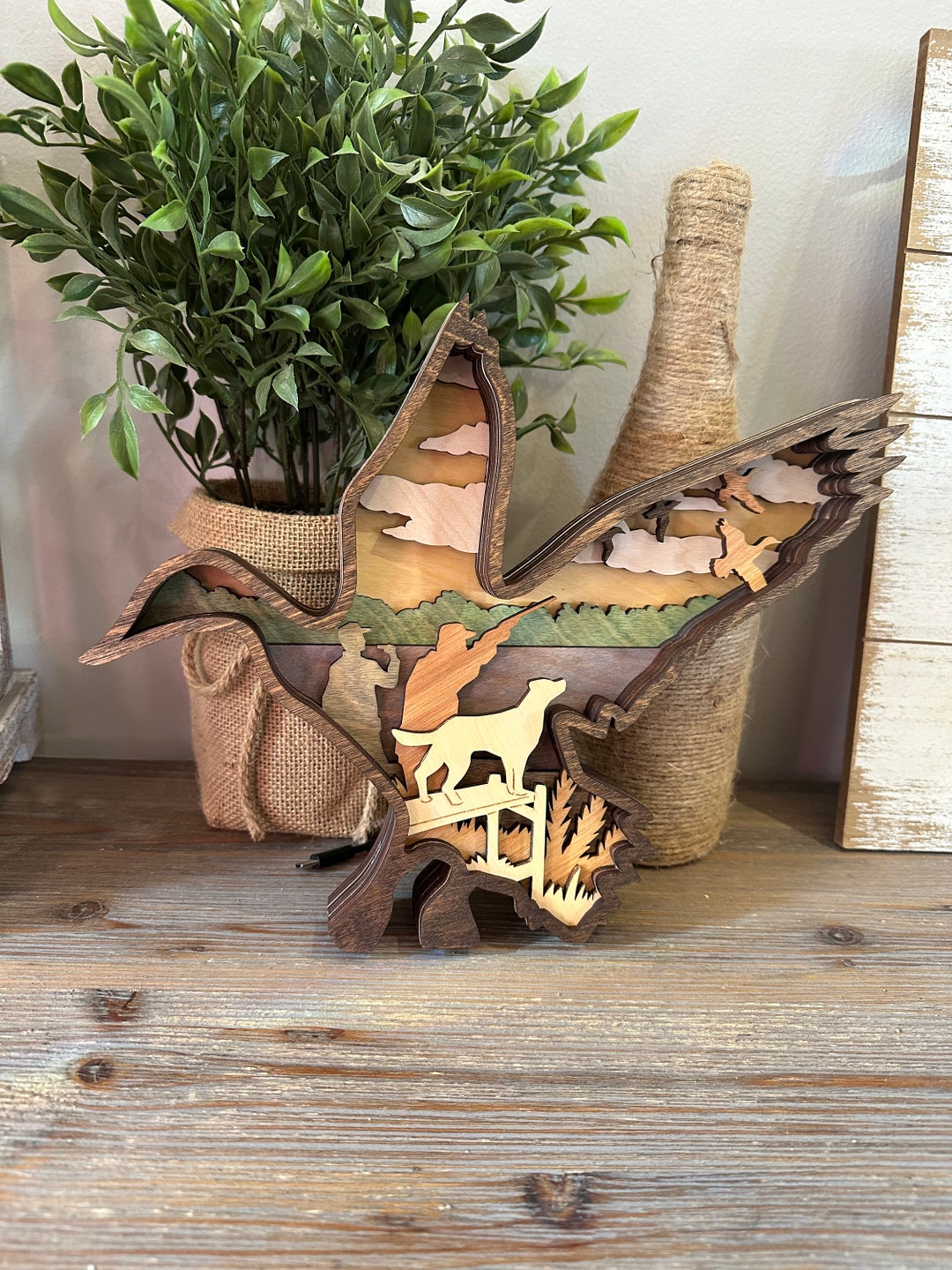 Duck Hunting Layered Wood Decor - Etsy