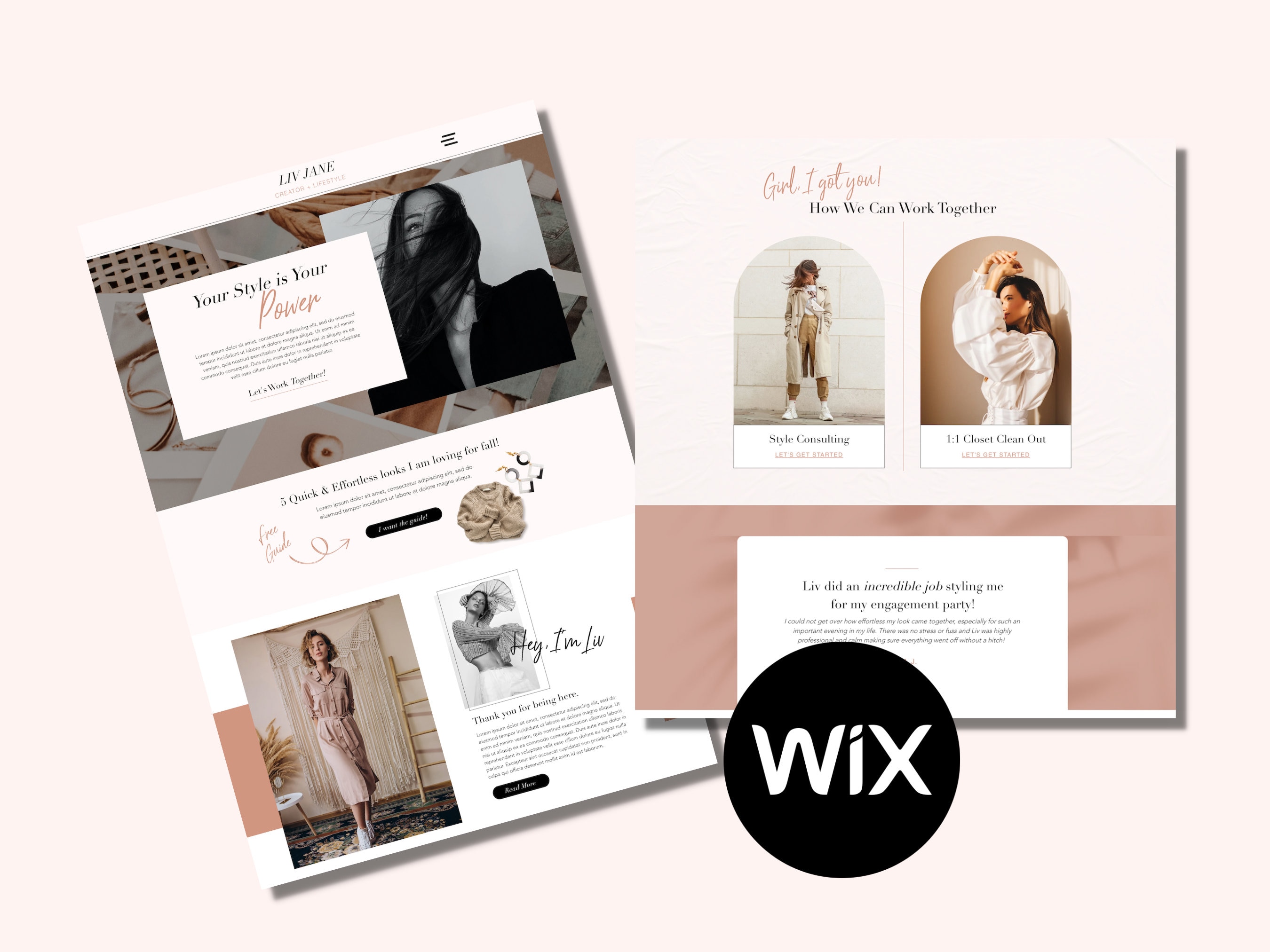 Wix Website Template, Boho Chic Wix Template, Wix Website Template, Wix