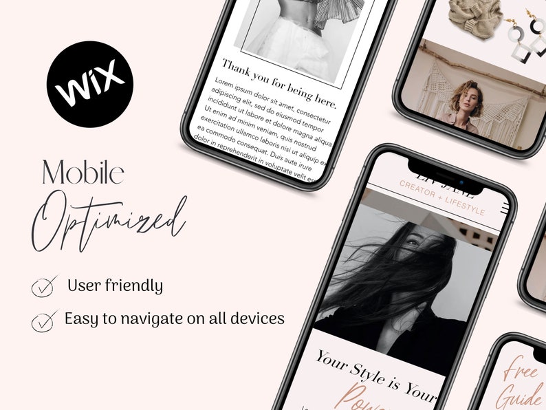 Wix Website Template, Boho Chic Wix Template, Wix Website Template, Wix