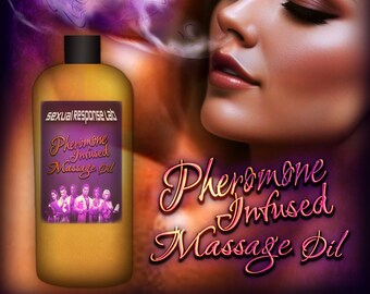 PHEROMONE MASSAGE Oil - Powerful pheromone enhanced massage oil to increase desire & arousal infused with skin-conditioning extracts