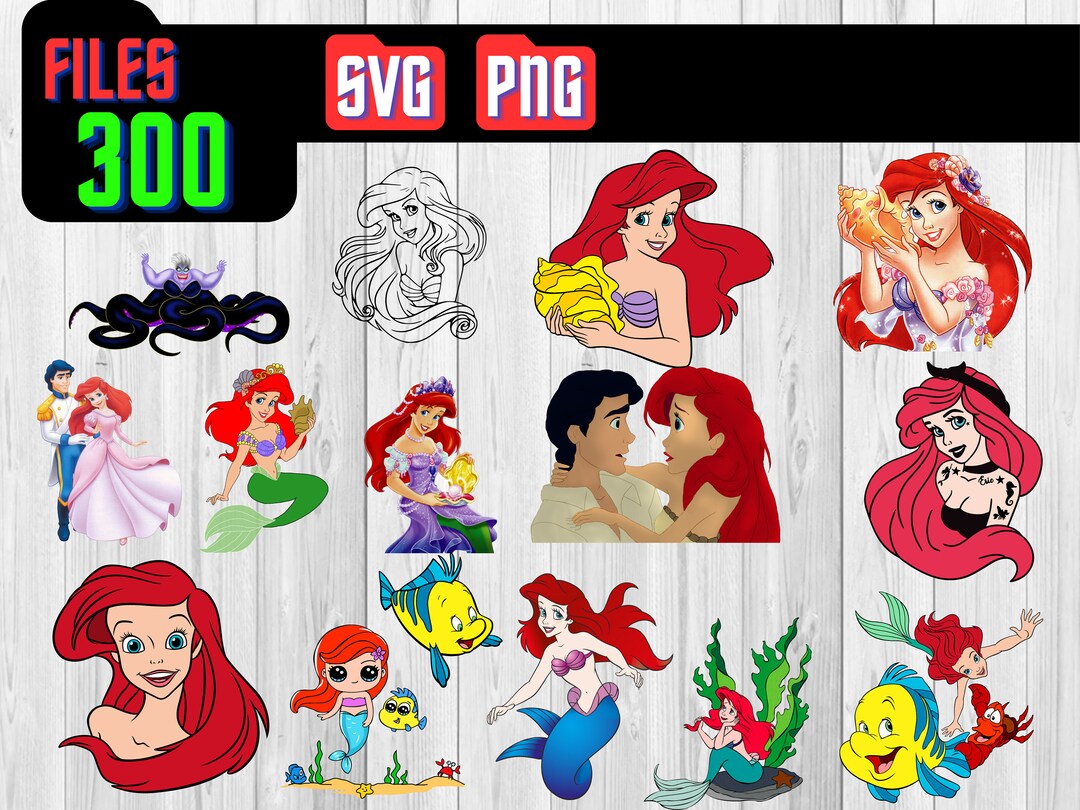 Little Mermaid Files, Ariel Svg, Ariel Png, Little Mermaid Svg, Ariel