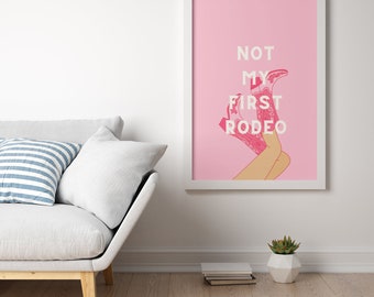 Pink Cowgirl Boots Art Print: Preppy Dorm Decor (Digital Download)