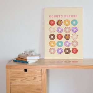 Pączki Drukuj Modne Wydruki Sztuki Ściennej Retro Bar Cart Art Decor Preppy Plakat Kolorowe Wydruki Cyfrowe Modna Sztuka Do Wydruku Estetyczny Wystrój
