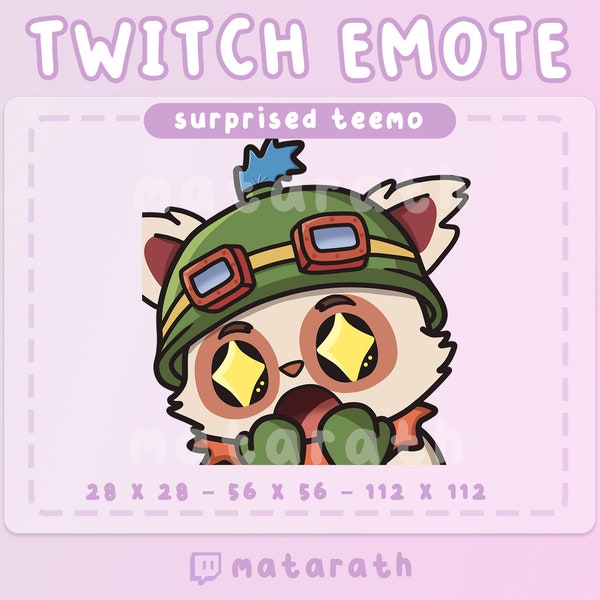 Twitch Emote, League of Legends/Teemo Emote: surprise and starry-eyed!