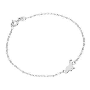 Puede incluir: Una delicada pulsera de plata con un pequeño dije de dinosaurio. La pulsera tiene un diseño de cadena con cierre de mosquetón. El dije de dinosaurio es una silueta simple y estilizada.