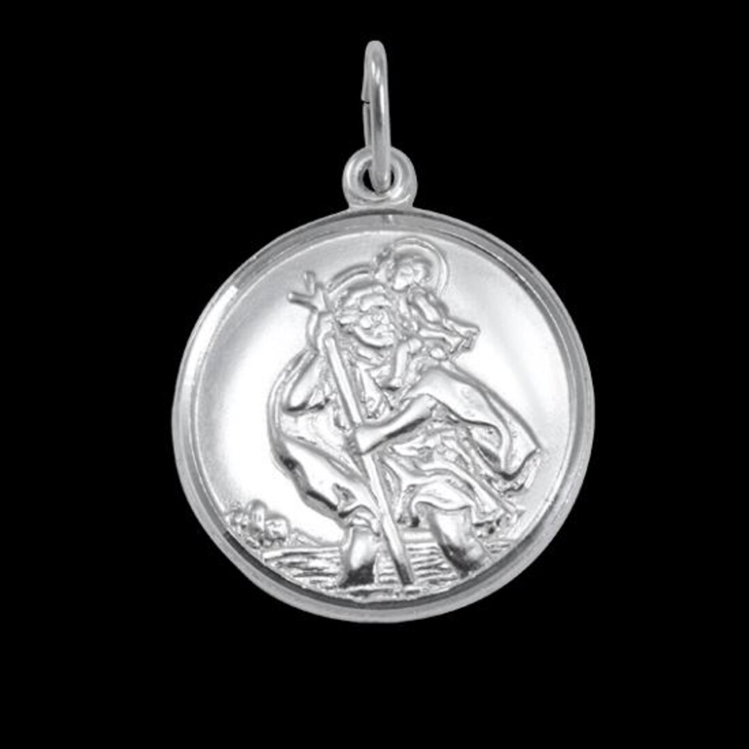 Sterling Silver St Christopher Pendant – Personalized Engraved Necklace ...