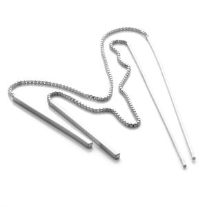 Örhängen i sterlingsilver med långa dragkrokkedja