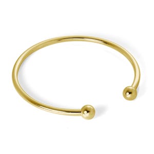 Förgyllt sterlingsilverarmband med vridmoment – öppen manschett, 65 mm