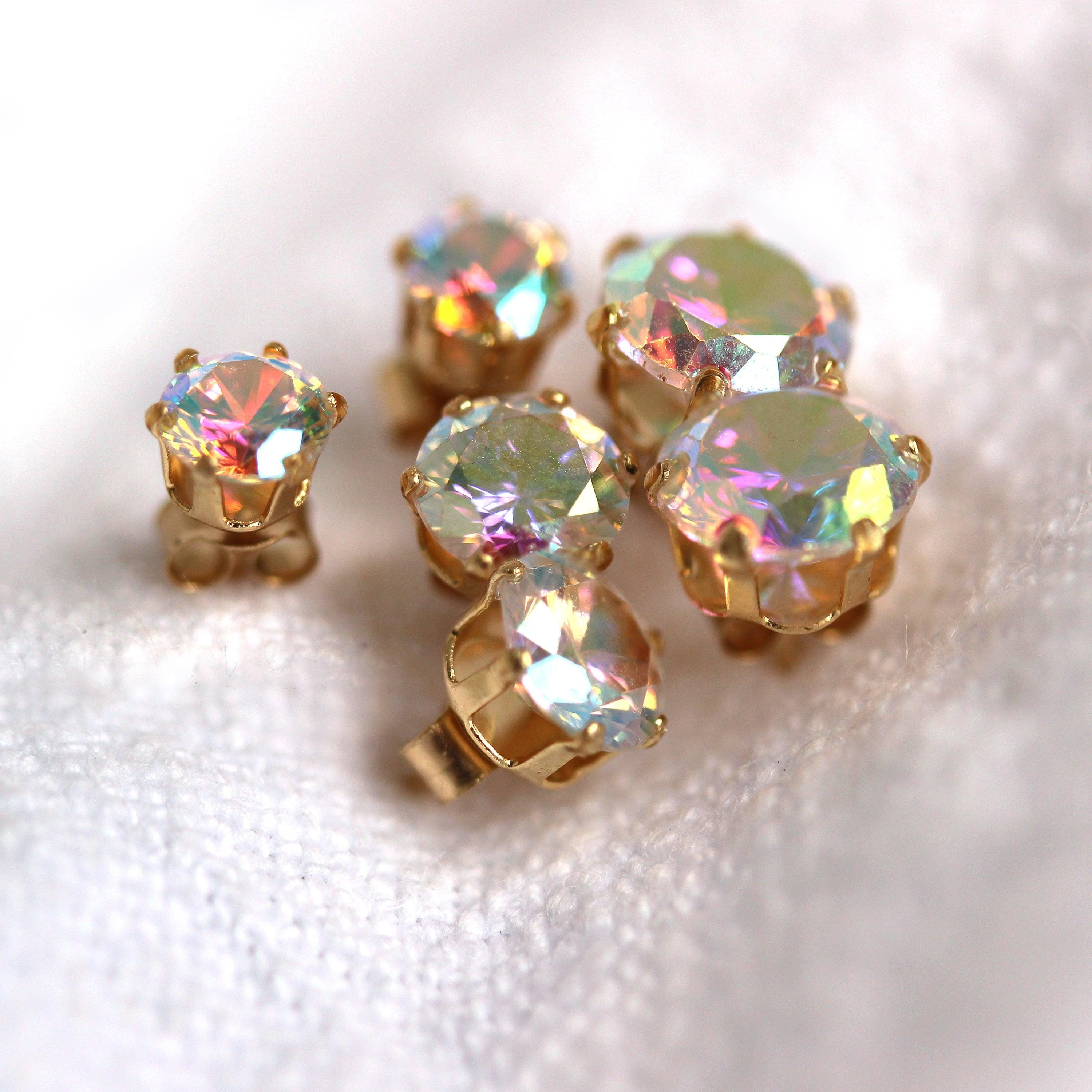 Aurora Borealis Cartilage Earring Helix Ear Piercing Labret Stud 16G