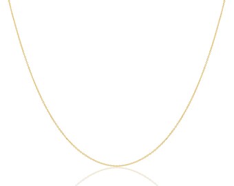 9ct Gold Faceted Trace Chain – Sparkly Necklace, Lightweight Design
