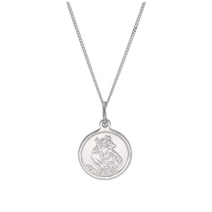 Personalisierte Sterling Silber St Christopher Halskette - Erste Kommunion Geschenk