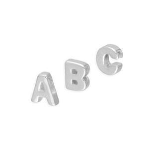 Sterling Silver Alfabet Bokstav Trådpärla A - Ö