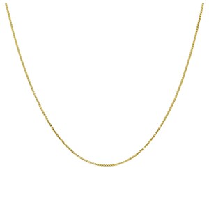 Gold Plated Sterling Silver Box Chain - Slider Pendant Necklace