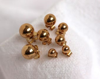 Ring Gold Paar 9ct Weißgold Kugelstecker Ohrringe – 3 Mm Bis 7 Mm, Elegante Nieten Ear Stud