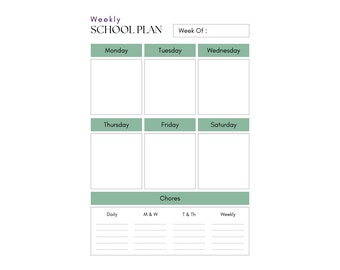 Weekly School Planner