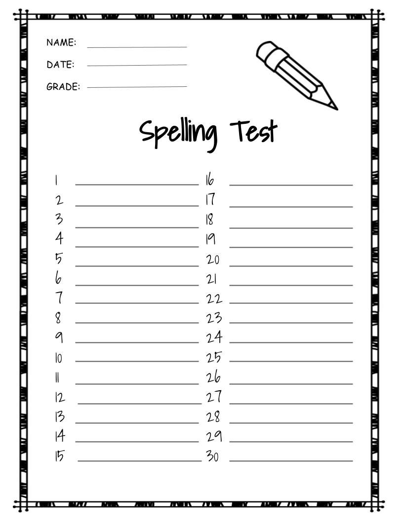 Spelling Worksheets - Etsy