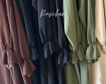 Abaya ruffle sleeves