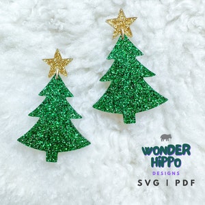Weihnachtsbaum Ohrring Laserschneiden oder Cricut | Weihnachten SVG-Datei | Ohrring Datei Digital Download | Datei für Lasermaschinen | Glühschmiede