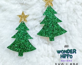 Christmas Tree Earring Laser Cutting or Cricut | Christmas SVG File | Earring File Digital Download | File for Laser Machines | Glowforge