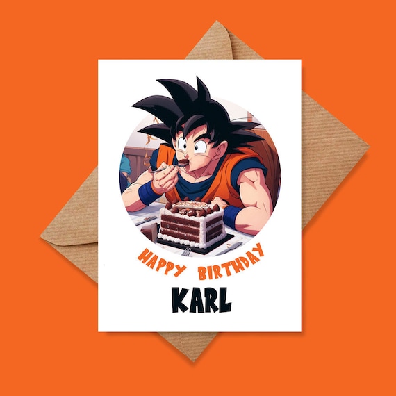 Goku Birthday Card: Personalised Dragon Ball Fan Card - Etsy