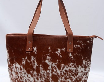 Large Cowhide Tote Bag Handbag Purse Shoulder Laptop Bag Pocketbook Woman B-2