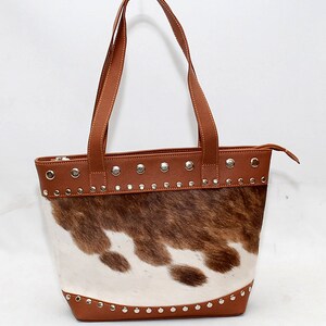 Bolso grande de piel de vaca, bolso de mano, bolso de hombro, bolso para portátil, cartera para mujer B-935