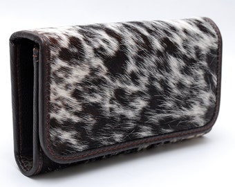 100% Real Cowhide Wallet Real Leather Hair ON Western Ladies Purse W-70