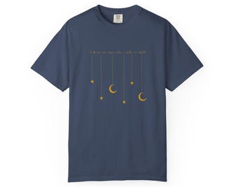 Lord Huron Celestial Unisex TShirt Verträumter Mond und Sterne T-Shirt, Astrologie Geschenk, Freizeitkleidung, Festival Top, gemütliche Mode