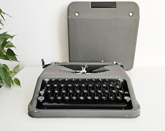Vintage Hermes Baby Portable Manual Typewriter, 1950s with Case