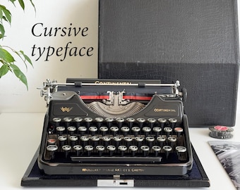 Caratteri corsivi - Continental Wanderer, macchina da scrivere funzionante, anni '30, manutenzione professionale.