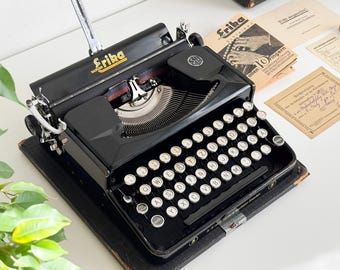 Typewriter Erika Model 5 - Pre-war, Professionally maintained, 1930s | US Import Fees Paid