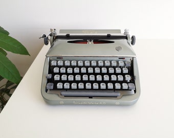 60% OFF!* Torpedo 20 working vintage typewriter from the 1950s. In awesome condition, with wooden case, unusual gift