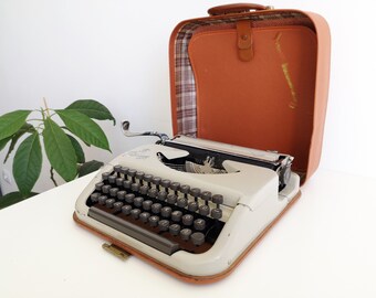 60% OFF!* Genuine Iconic Rare Princess 100 a portable working vintage typewriter from from the 1960’s, with case and manual, unusual gift